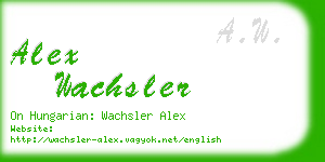 alex wachsler business card